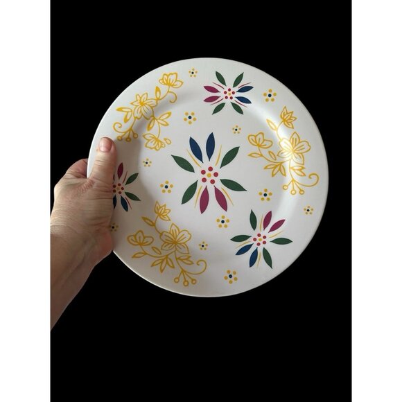 Temptations Temp-tations by Tara Old World Confetti Set 6 Melamine Plates 9.75" - Picture 4 of 6